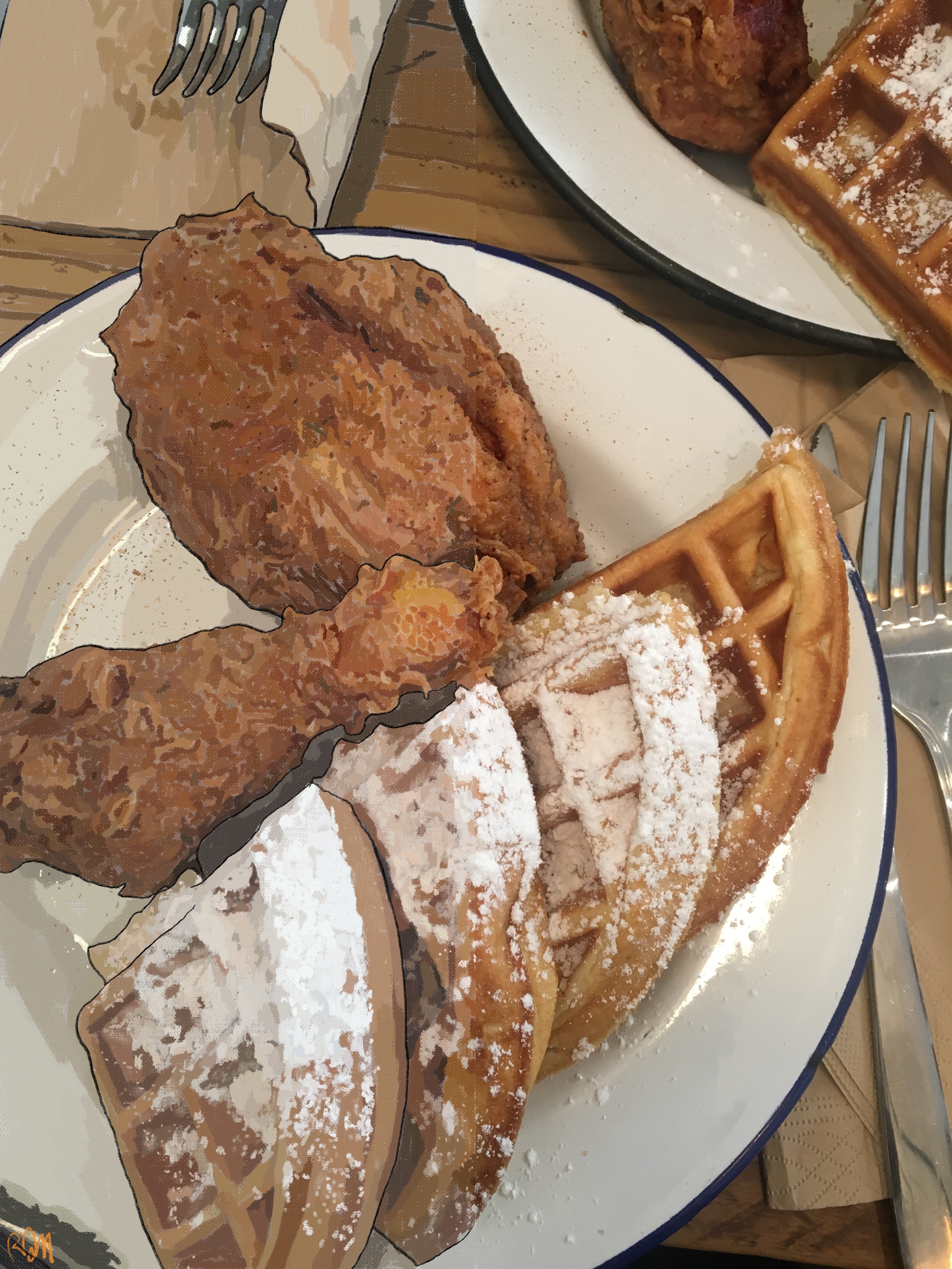 Gumbo Yaya Chicken and Waffles